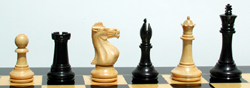 Super Grand Staunton 4" King Ebony Chess Set