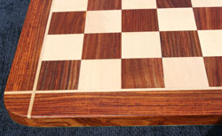 Luxury Flat edge 23" Chess Board in Golden Rosewood