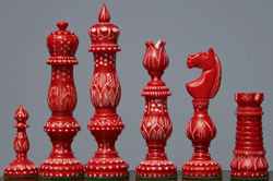 Carved Vase Camel bone Chess pieces