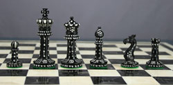 Kings Cross Mini Camel bone chess set