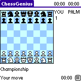initial ChessGenius default screen