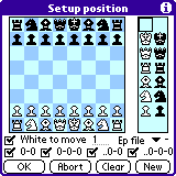 ChessGenius: initial "Setup position screen"