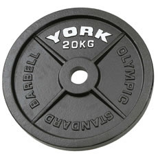 York 20kg - Hammertone Cast Iron Olympic Plates product image