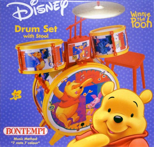 Bontempi Winnie The Pooh 4 piece Drum Set with Stool product image