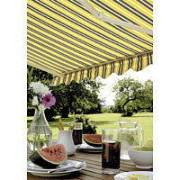 GREENHURST Easy Fit Patio Awning Yellow / Grey 2.5m product image