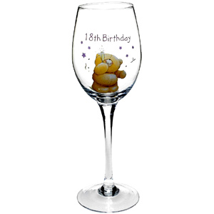Forever Friends 18th Birthday Wine Glass product image