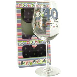 40th Birthday Wine Glass product image