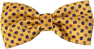 Gold Blue Teardrops Bow Tie product image