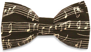 Boys Bow Tie Black White Notes product image
