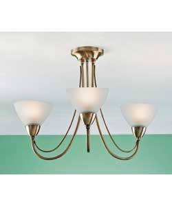 Alto 3 Light Antique Brass Ceiling Fitting product image
