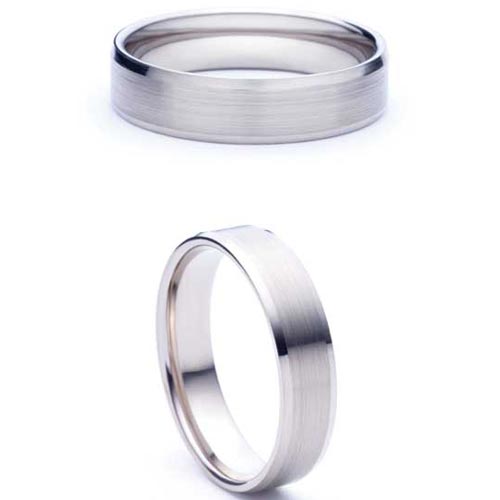 Soleil from Bianco 6mm Medium Flat Court Soleil Wedding Band Ring In Palladium product image