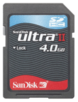 Sandisk 4gb ultra II sd memory card product image