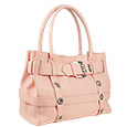 Buti Pink Embossed Leather Buckled Satchel Bag product image