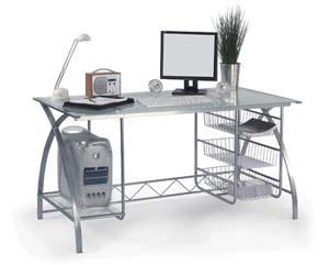 Glass computer desk product image