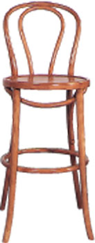 BEECH STOOL BENTWOOD BAR WITH BACK product image