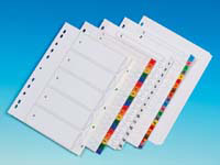 CEB CE A4 white card indices with multi-coloured product image