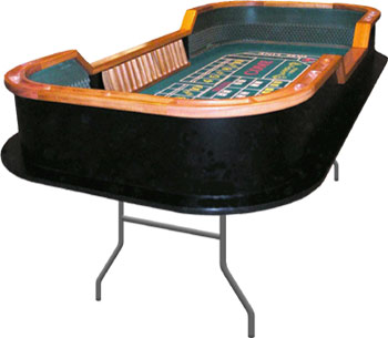 Casino Style Craps Tables with Folding Legs in Five Sizes