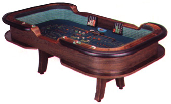 Casino-Style Craps Tables in Five Sizes