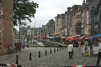 the picturesque docks in Honfleur, Normandy