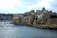 the impressive harbor of Valletta, Malta