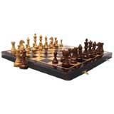 Traditional Folding Rosewood Chess Set (16