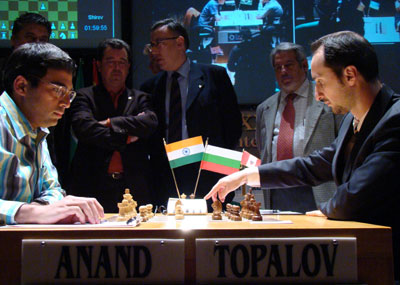 Viswanathan Anand against Veselin Topalov in round 14.