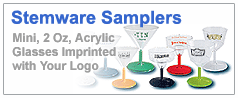 Stemware Samplers - Mini, 2 Oz, Acrylic Glasses Imprinted with Your Logo