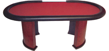 Stud Poker Table with Twin Pillars with Dealer Area and Twin Pillars