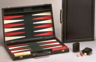 Red/black backgammon set