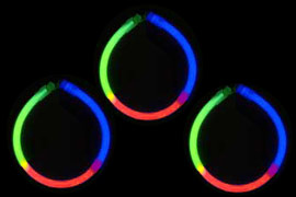 Glow in the Tri-Color Bracelets