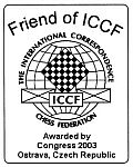ICCF-U.S. Site receives 2003 Friend of ICCF award