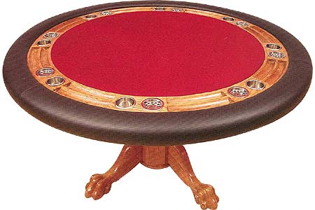 Stationary Round Poker Tables with Pedestal Bases