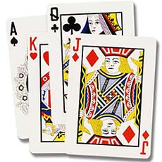 Jumbo Casino Playing Cards (per Dozen Packs of 4 Cut-Outs)