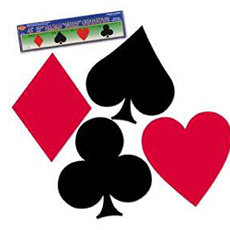 Casino Card Suits (per Dozen Packs of 4 Cut-Outs)