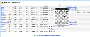 Open invite online chess games