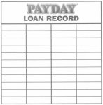 Payday Loan Record Sheet