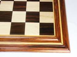 Luxury Raised 21" Roman Ogee style chessboard with 2 1/8" squares
