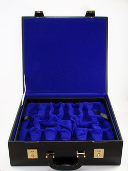 Custom Leather storage case for 4"King Staunton chess pieces