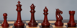 The Meghdoot 4" King carved bud rosewood Chess Set