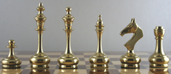The Slim Solid Brass Chess Set