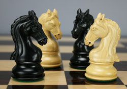 A new ebony chess set design for June 2008