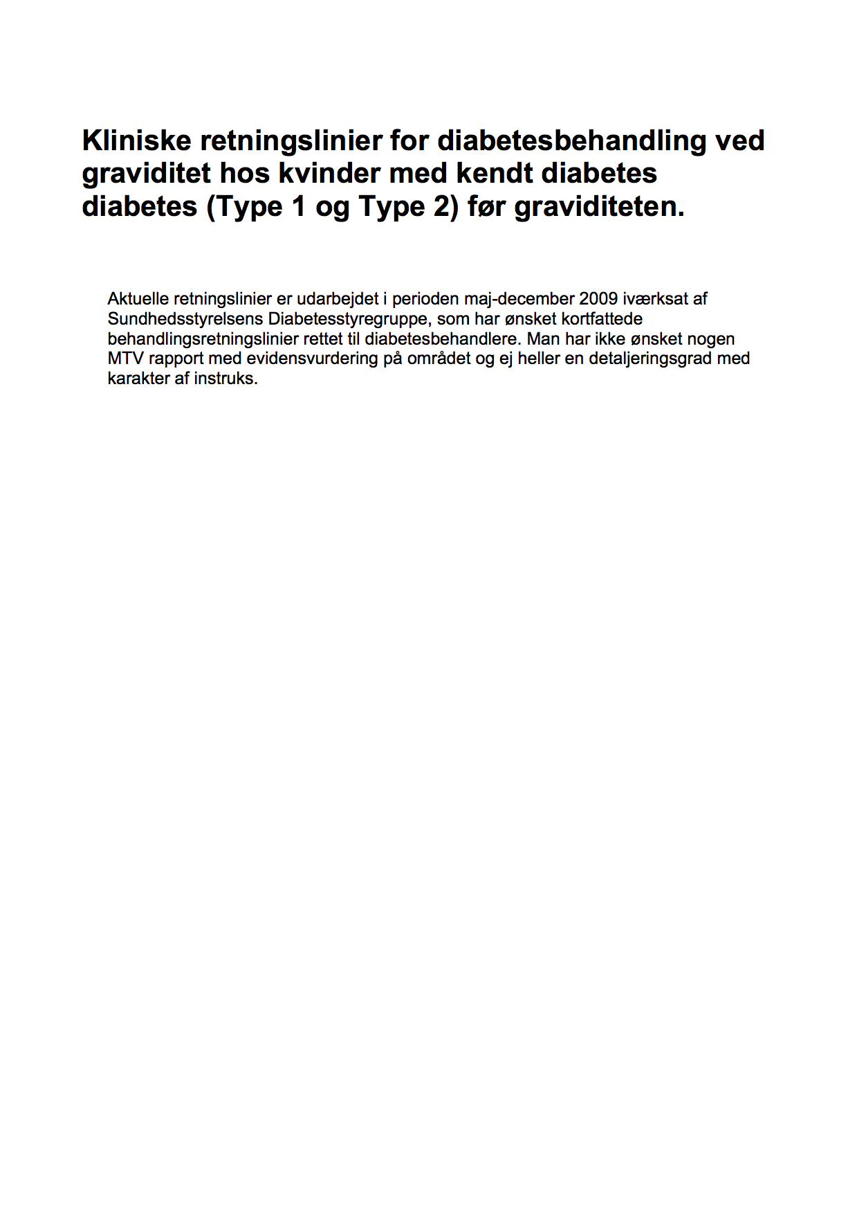 kliniske retningslinier_-_diabetes_og_graviditet