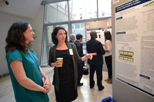 Looking at research poster